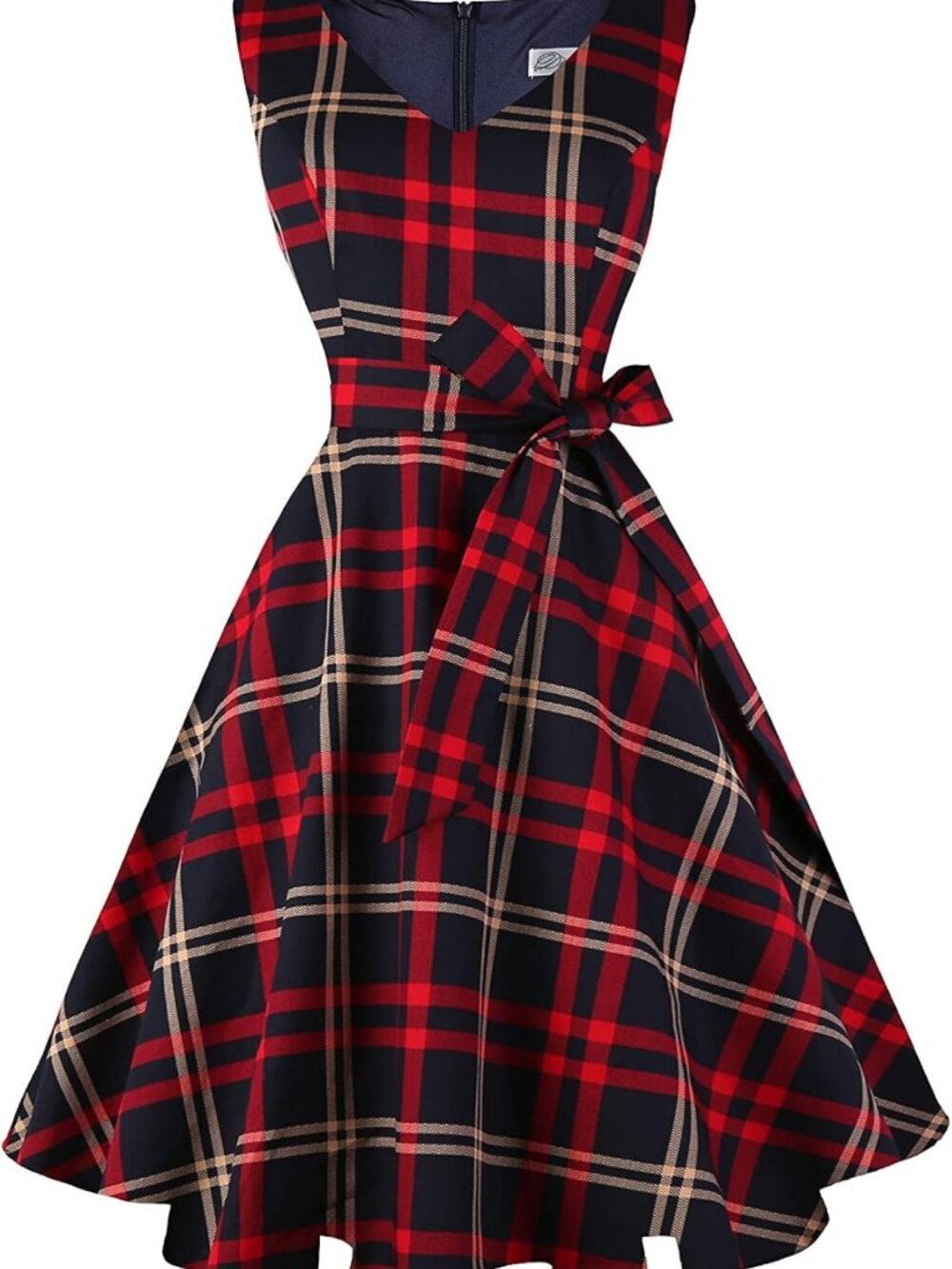 Vintage 50s 60s Women's Sleeveless Dress - Retro Style, Elegant Fit & Flare